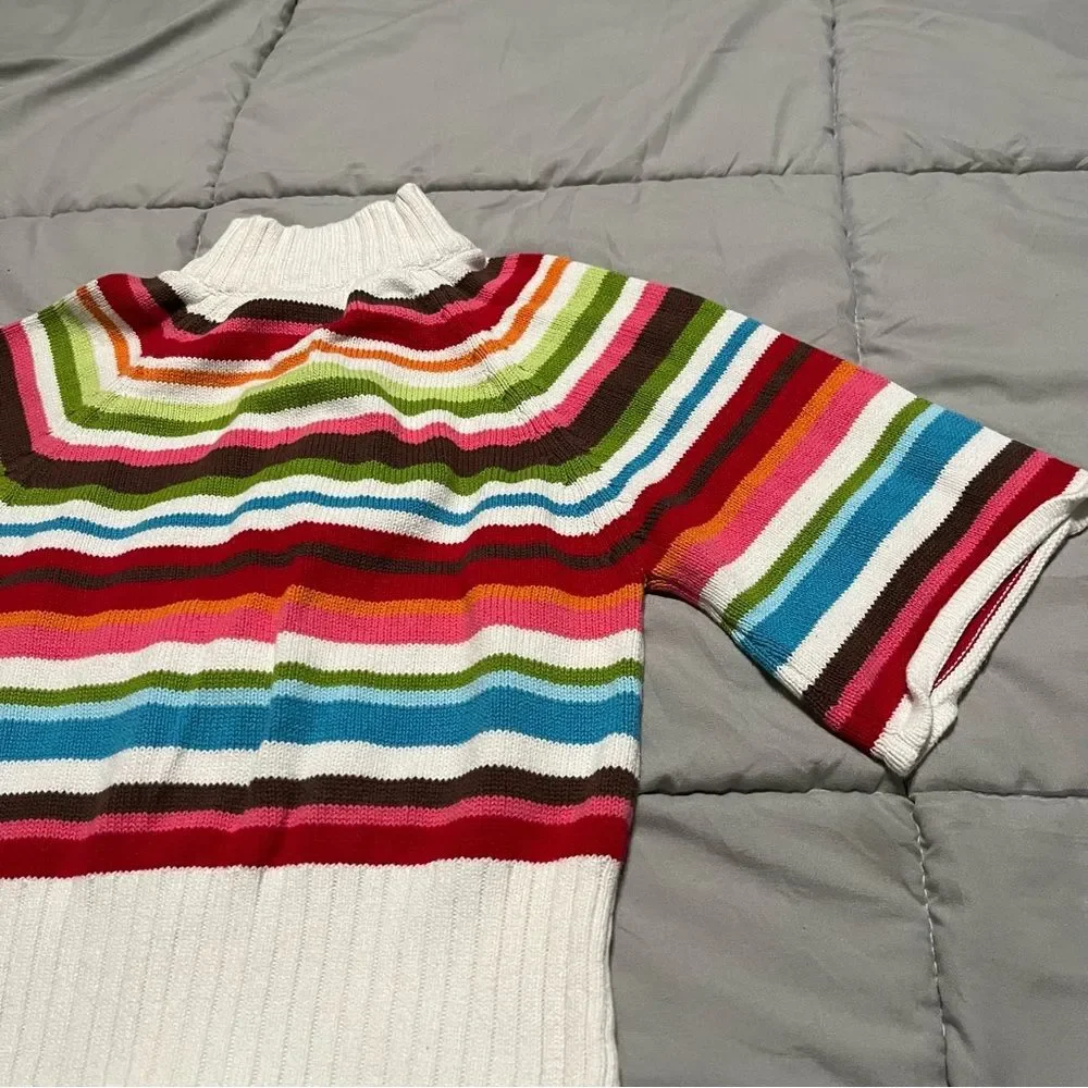 Gymboree Striped Knit Full Zip Cardigan Sweater 2013 Multicolor Youth Size 5-6 S